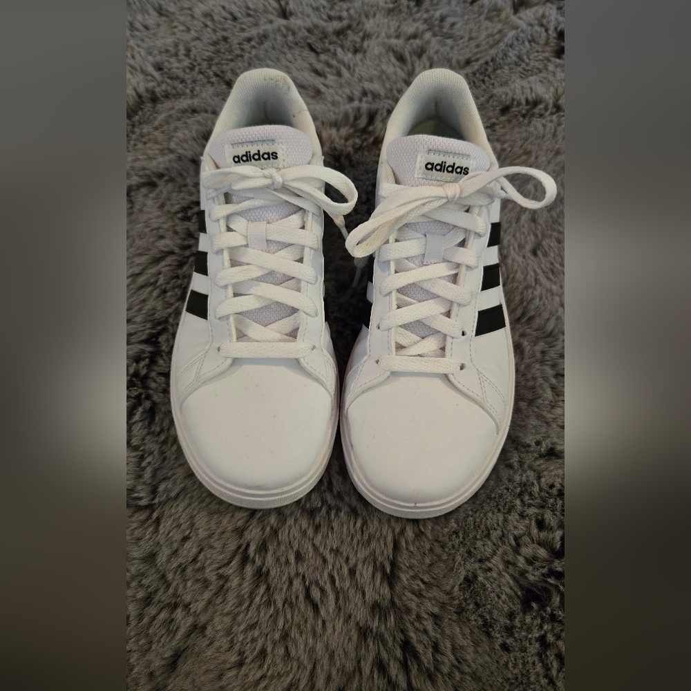 Adidas Classic White and Black Sneakers